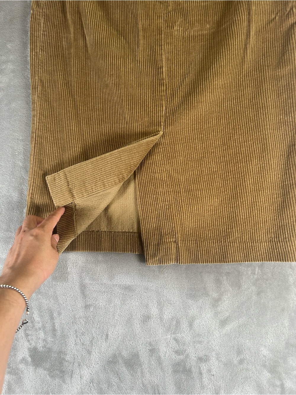 Ralph Lauren Corduroy Pencil Skirt in Camel Brown - Picture 6 of 10